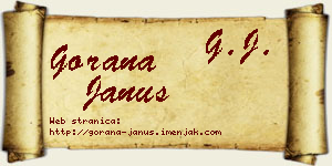 Gorana Janus vizit kartica
